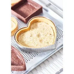 Cercle à tarte perforé Cœur individuel De Buyer