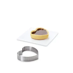 Cercle à tarte perforé Cœur individuel De Buyer