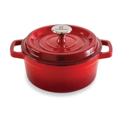 Cocotte en fonte ronde 20 cm 2,3 L rouge Mathon