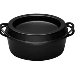 Cocotte fonte ovale Doufeu 32 cm 7,2 L noir mat Le Creuset