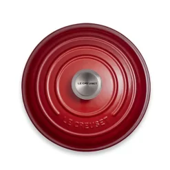 Cocotte fonte rond 26 cm cerise Le Creuset