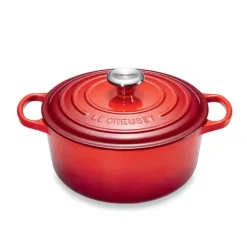 Cocotte fonte rond 20 cm cerise Le Creuset