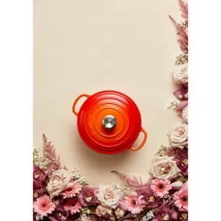 Cocotte fonte rond 24 cm volcanique Le Creuset