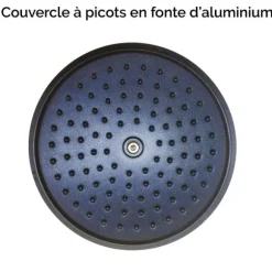 Cocotte légère ronde en fonte d'aluminium 28 cm 6,7 L coloris noir Mathon