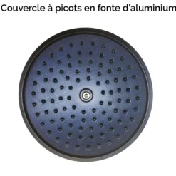 Cocotte légère ronde en fonte d'aluminium 24 cm 4,5 L coloris noir Mathon
