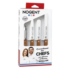 Coffret apéro 4 couteaux cerisier des bois Nogent