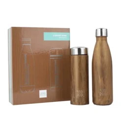 Coffret bois 1 bouteille 500 ml et 1 théière 350ml Yoko Design
