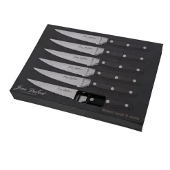 Coffret 6 couteaux à steak Massif lame inox micro dentée Jean Dubost