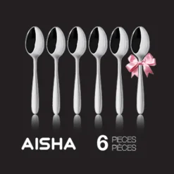 Coffret 6 cuillères à café Aisha Inoxriv
