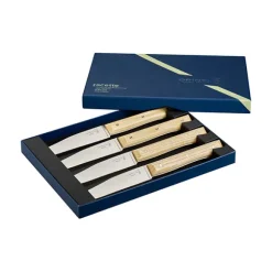 Coffret de 4 couteaux de table à lame lisse Facette frêne Opinel