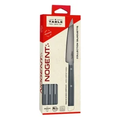 Coffret de 4 couteaux de table Silhouette bleu-gris Nogent