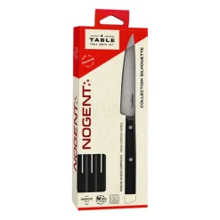 Coffret de 4 couteaux de table Silhouette noir Nogent