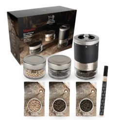 Coffret moulin à poivre Maestro à réservoirs interchangeables et 3 poivres Peugeot