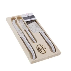 Coffret 3 pièces à fromage Laguiole tout inox Damas Jean Dubost