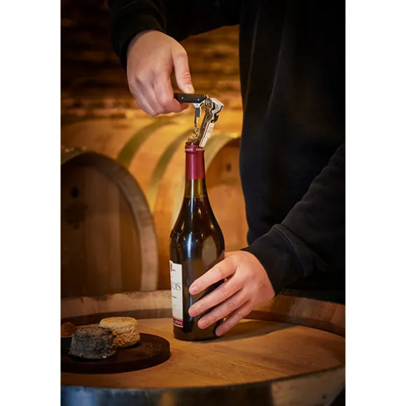 Coffret Wine Service - tire-bouchon Clavelin noir + bec verseur Arum Peugeot