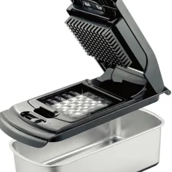 Coupe-légumes inox 2 grilles de coupe Mathon