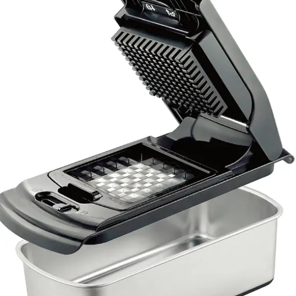Coupe-légumes inox 2 grilles de coupe Mathon