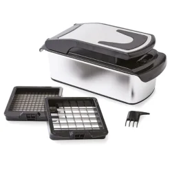 Coupe-légumes inox 2 grilles de coupe Mathon