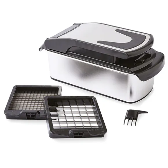 Coupe-légumes inox 2 grilles de coupe Mathon