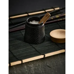 Coupelle à sel 7 cm avec cuillère en bambou Bali en fonte Peugeot