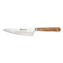 Couteau éminceur bois d'olivier lame inox 23 cm Mathon