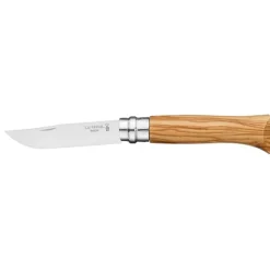 Couteau pliant N°08 Inox 8,5 cm manche en Olivier Opinel