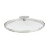 Couvercle en verre bombé Platine 30 cm Cristel