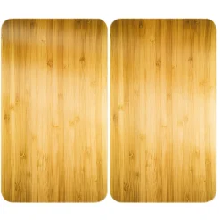 2 couvre-plaques protection motifs bois Wenko by Maximex