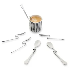 6 cuillères à café coudées inox 11 cm Mathon