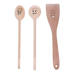 3 cuillères en bois Smiley Patisse
