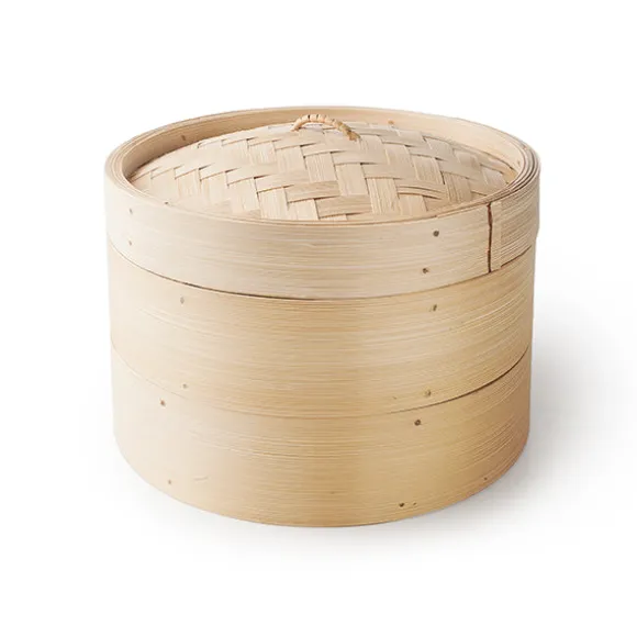 Cuiseur vapeur bambou 2 niveaux 26 cm Ibili