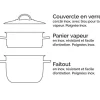 Cuiseur vapeur inox 26 cm 1 panier Mathon