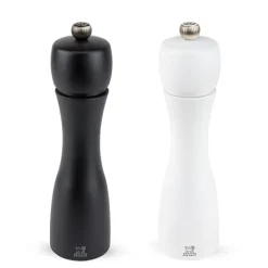 Duo moulins à poivre et sel Tahiti noir et blanc Peugeot