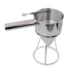 Entonnoir à piston en inox avec support Mathon
