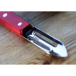 Eplucheur microdenté lame inox 6 cm coloris rouge Opinel
