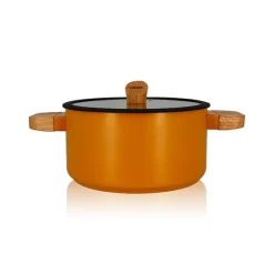 Faitout Ector induction aluminium revêtu 24 cm jaune Ogo
