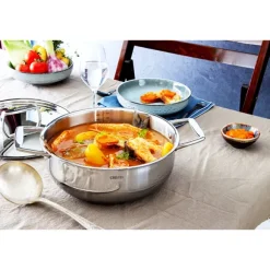 Faitout inox avec couvercle Castel'Pro 28 cm 7,2 L Cristel