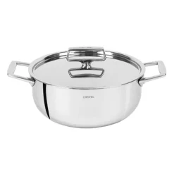 Faitout inox avec couvercle Castel'Pro 24 cm 4,6 L Cristel