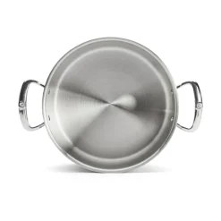 Faitout inox Milady avec couvercle en verre 28 cm 8 L De Buyer