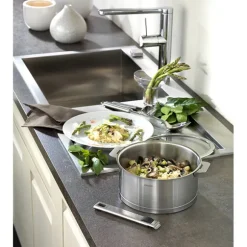 Faitout inox Strate sans manche 24 cm 5,1 L Cristel