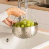 Faitout multifonction cuiseur vapeur et cuit pâtes avec panier passoire rotatif en inox et couvercle en verre 24 cm 6,7 L Mathon