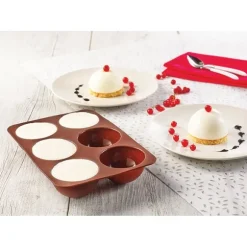 Flexi'plaque silicone 6 demi-sphères 6,5 cm Mathon