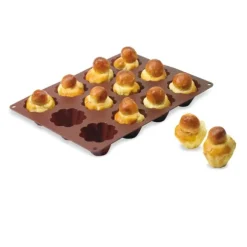Flexi' Plaque silicone 12 petites brioches Mathon