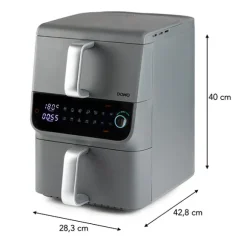 Friteuse à air chaud à doubles compartiments vertical 10 L 2500 W DO549FR Domo