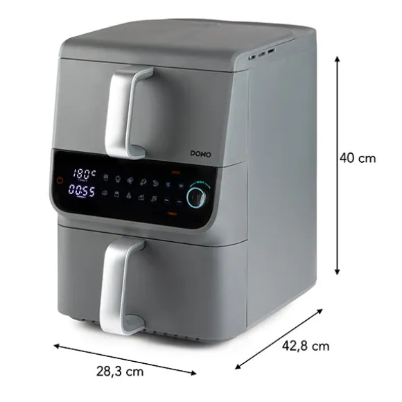 Friteuse à air chaud à doubles compartiments vertical 10 L 2500 W DO549FR Domo