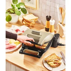 Gaufrier électrique 2 plaques Premium Gaufres® taupe 1200 W Lagrange