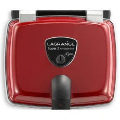 Gaufrier électrique 3 plaques Super 2 Antiadhésif rouge 1000 W Lagrange