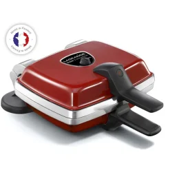 Gaufrier électrique 2 plaques Super 2 Antiadhésif rouge 1000 W Lagrange