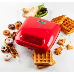 Gaufrier multifonctions 5 plaques 750 W Snack Party rouge Domo