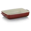 Grand plat à four en céramique 37,5 cm rouge Kela